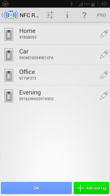 Screenshot of the application NFC ReTag FREE - #3