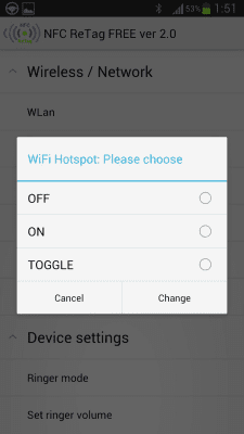 Screenshot of the application NFC ReTag FREE - #5