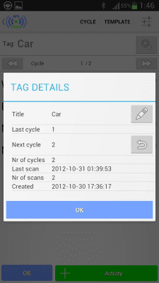 Screenshot of the application NFC ReTag FREE - #7