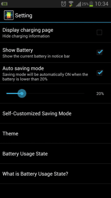 Screenshot of the application Battery Saving Wizard - #4