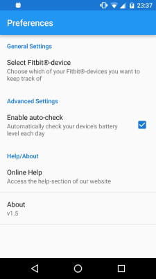 Screenshot of the application Low Battery Alert for Fitbit - #3