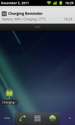 Screenshot of the application Charging Reminder - #5