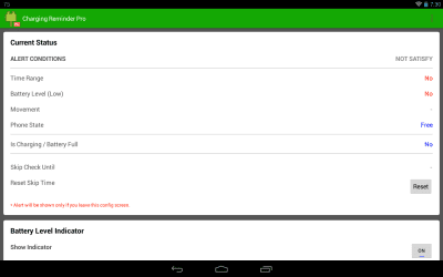 Screenshot of the application Charging Reminder - #8