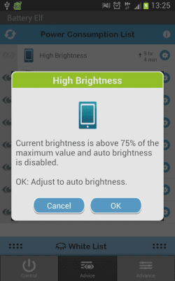 Screenshot of the application Battery Elf - #4