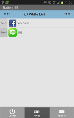 Screenshot of the application Battery Elf - #5