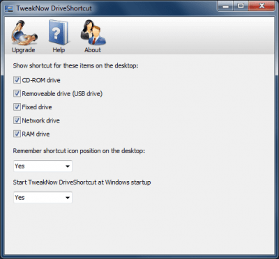 Screenshot of the application TweakNow DriveShortcut - #2