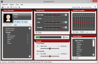 Screenshot of the application MorphVOX Pro - #1