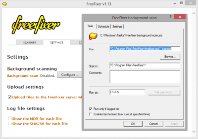 Screenshot of the application FreeFixer - #4