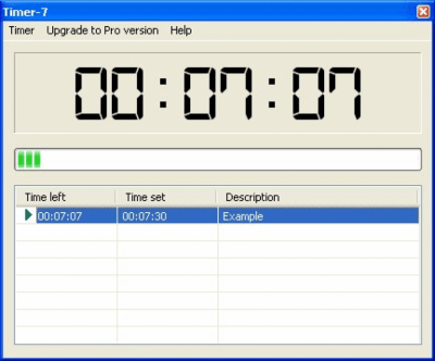 Screenshot of the application Timer-7 - #1