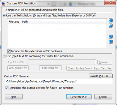 Screenshot of the application DiffVue - #3