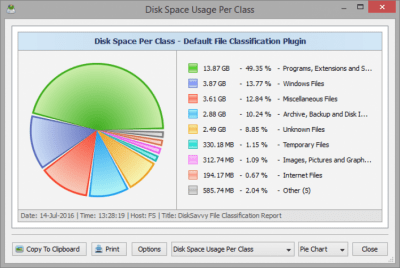 Screenshot of the application Disk Savvy - #1