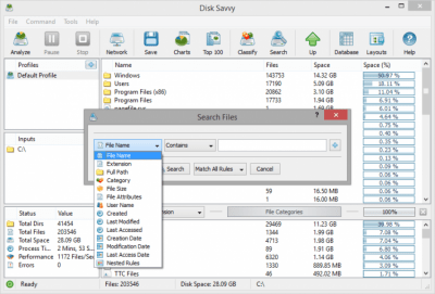 Screenshot of the application Disk Savvy - #4