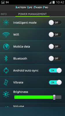 Screenshot of the application Battery Life Saver for Android - #2