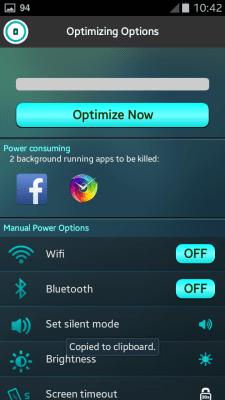 Screenshot of the application Battery Life Saver for Android - #3