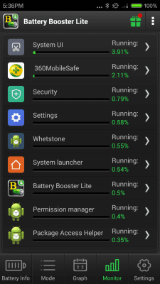 Screenshot of the application Battery Booster Lite - #4
