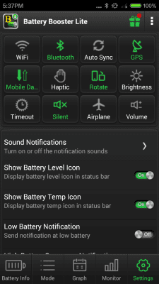 Screenshot of the application Battery Booster Lite - #5
