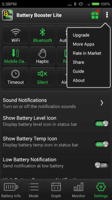 Screenshot of the application Battery Booster Lite - #6