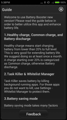 Screenshot of the application Battery Booster Lite - #7