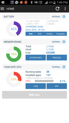 Screenshot of the application Battery Helper - #1