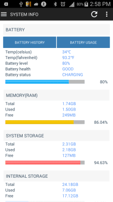 Screenshot of the application Battery Helper - #6