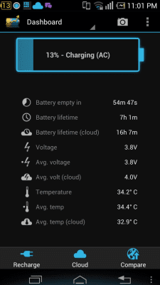 Screenshot of the application Battery Stats Plus - #1