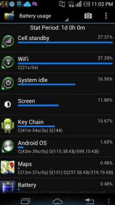 Screenshot of the application Battery Stats Plus - #2