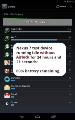 Screenshot of the application Airlock - Battery Saver - #1