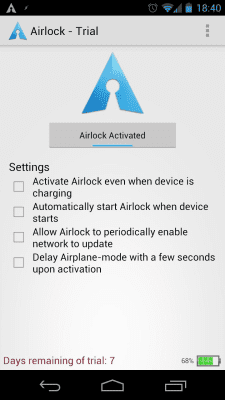 Screenshot of the application Airlock - Battery Saver - #4