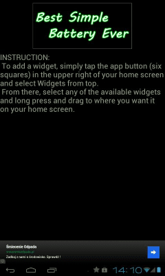 Screenshot of the application Best Simple Battery Widget - #3