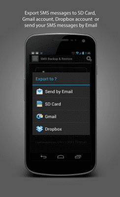 Screenshot of the application MDroid SMS Backup & Restore - #6