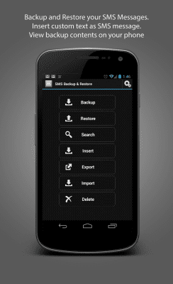 Screenshot of the application MDroid SMS Backup & Restore - #7