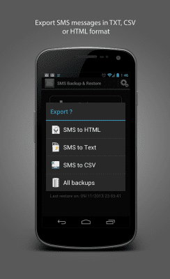 Screenshot of the application MDroid SMS Backup & Restore - #8