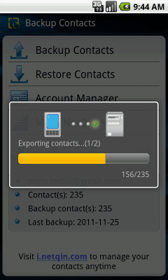 Screenshot of the application Contacts Importer - #3