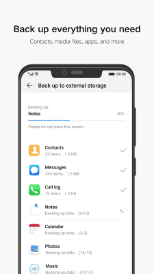 Screenshot of the application Huawei Backup - #4