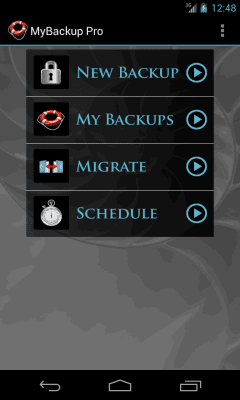 Screenshot of the application My Backup - #1