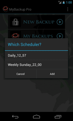 Screenshot of the application My Backup - #7