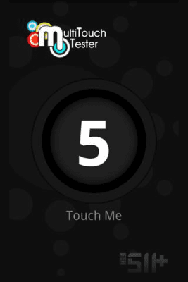 Screenshot of the application MultiTouch Tester - #1