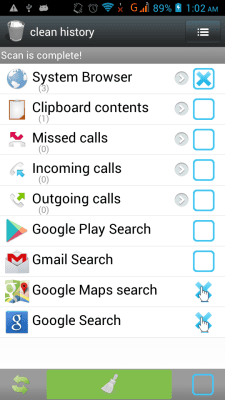 Screenshot of the application Quick Search History Cleanup - #1