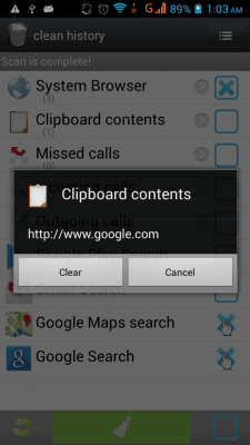 Screenshot of the application Quick Search History Cleanup - #4