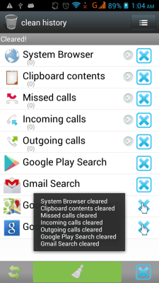 Screenshot of the application Quick Search History Cleanup - #5