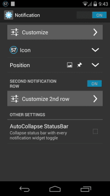 Screenshot of the application Power Toggles - #5