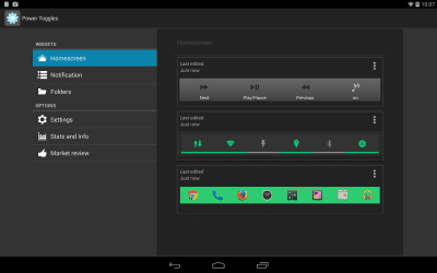 Screenshot of the application Power Toggles - #9