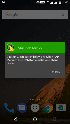 Screenshot of the application Clean RAM Memory - #5