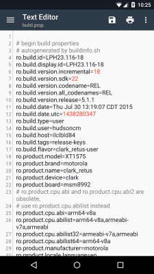 Screenshot of the application BuildProp Editor - #2
