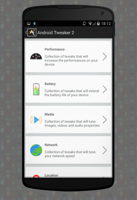 Screenshot of the application Android Tweaker 2 - #10