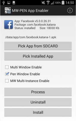 Screenshot of the application MW-Pen App Enabler - #2