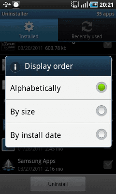 Screenshot of the application Instant Uninstaller - #2