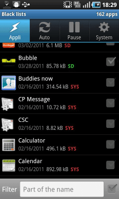 Screenshot of the application Task Killer Free - #4