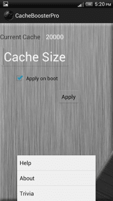 Screenshot of the application Cache Booster Pro - #2