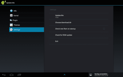 Screenshot of the application Update me - #5